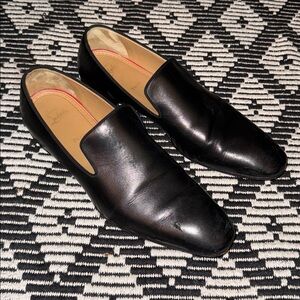Mens size 12 Christian Louboutin black leather dandelion flat